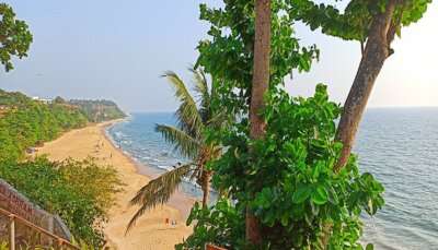 Scenic beauty of Varkala Beach