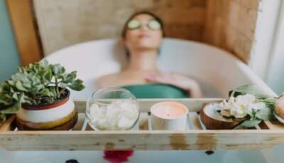 A woman enjoying one of her finest spas in Kerala.