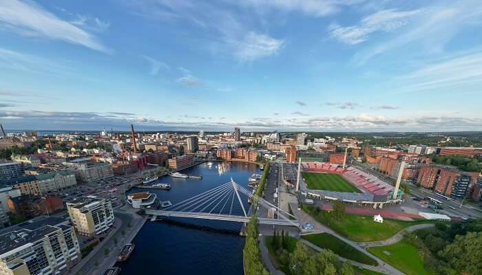 Scenic view of the Tampere city that secured a position among the top places to visit in Finland. 