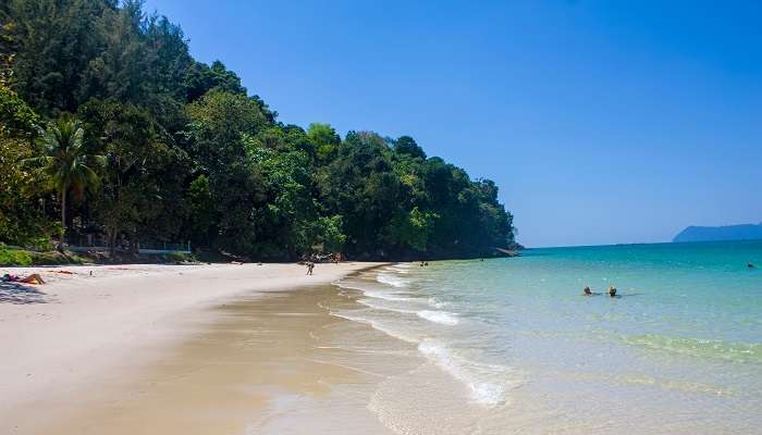 A scenic view of the sandy beach to explore in Langkawi in 2024