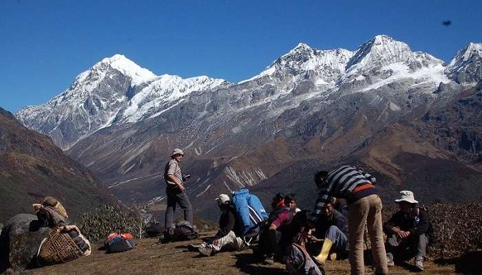 Hikers taking a break from hiking in Gangtok, Places To Visit In Gangtok