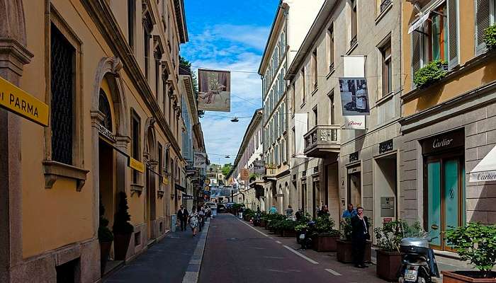 Quadrilatero d'Oro is one of Milan's most exclusive shopping districts and one of the best tourist places to visit in Milan