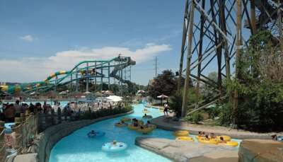 Water rides in an Amusement Park