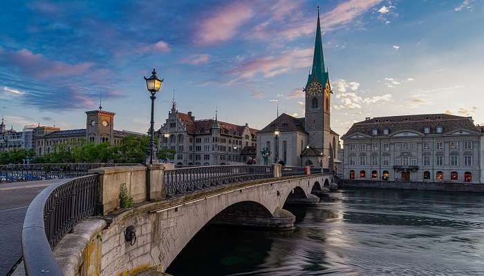 Zurich is one of the most beautiful places for honeymoon in Switzerland