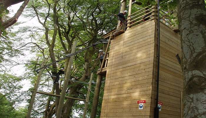 on the high ropes experience the best adventure sports in Coorg.