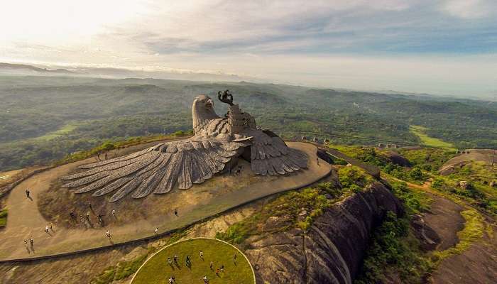 The humongous statue of Jatayu at the Jatayu Earth Center makes it one of the best places to visit in Kollam.