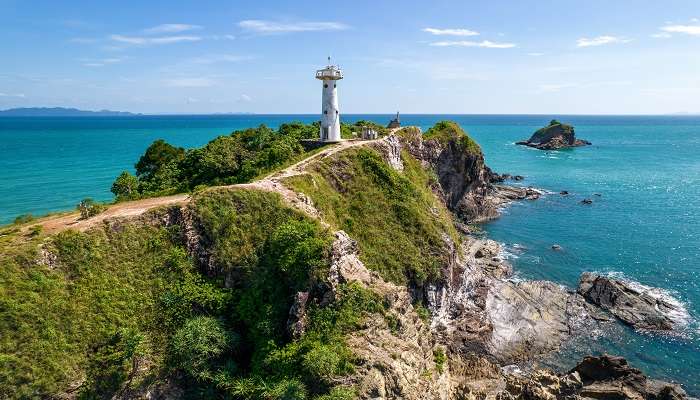 View of the lighthouse in Koh Lanta, one of the best tourist places in Thailand