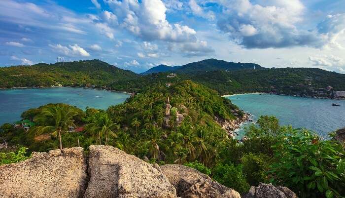 Point de vue à Koh Tao à Surat Thani en Thaïlande