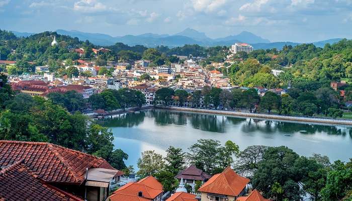 panoramic view of the city of Kandy