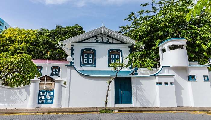Outside view of the President's house in Male City