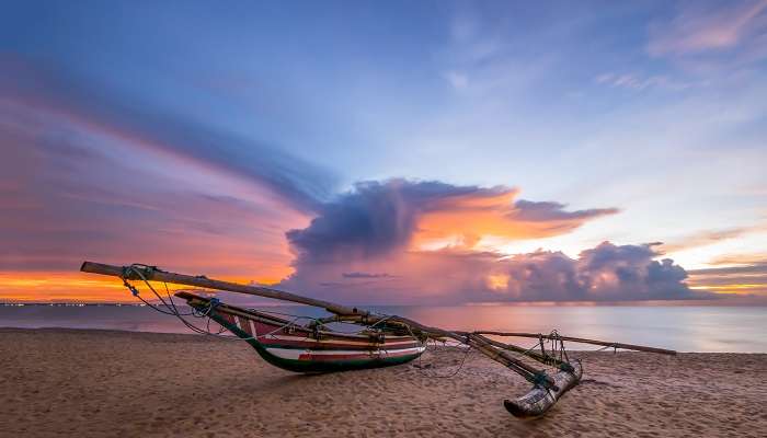 Witness breathtaking views at Negombo Beach for the day trips from Kandy