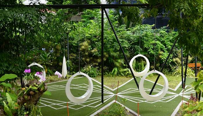 Intriguing swings in the Sultan Park of the Male City