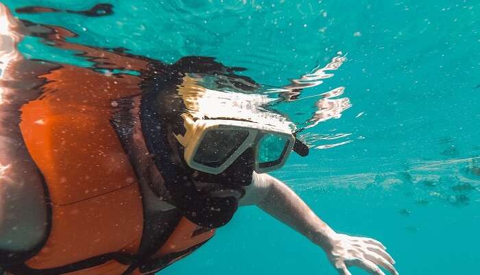 Underwater snorkelling view