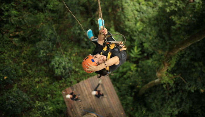 Zipline is one of the best adventure activities to enjoy in in chiang mai