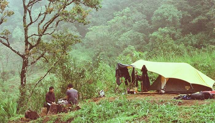 Camping in hills is a memorable experience.