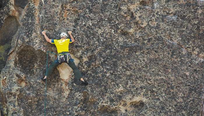 Rock climbing is one of the most challenging adventure sports in Himachal Pradesh.