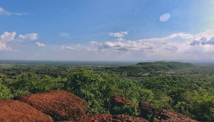 Witness the mesmerisizing views from the top of the Anantagiri Hills which is one of the top tourist places near Hyderabad within 500 km