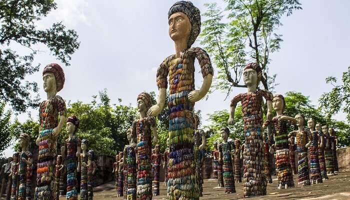 Amazing handmade sculptures in Chandigarh's Rock Garden