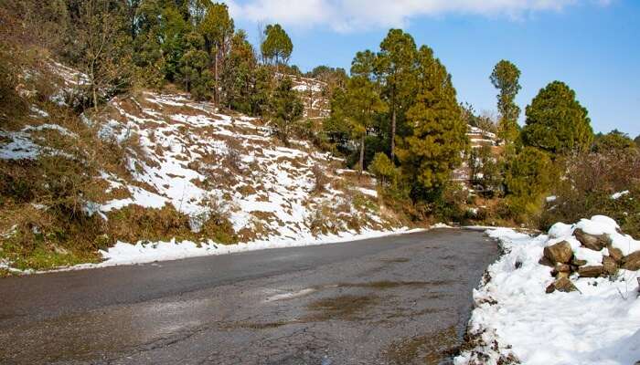 snowfall in Dalhousie, one of the best places to visit in India in summer