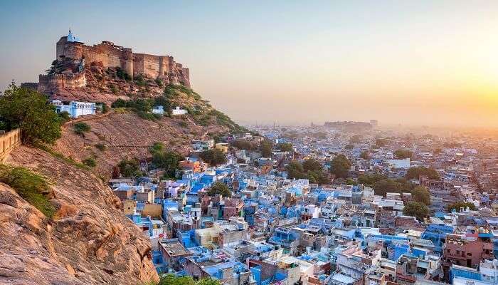 Aerial view of Jodhpur, one of the most scenic places to visit in India