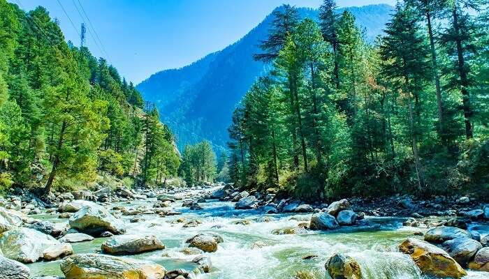 Parvati river flowing through one of the best places to visit in India