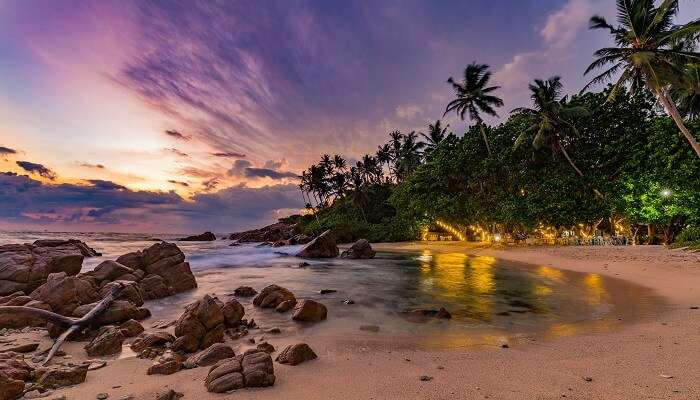 The bewitching sunset view at Mirissa Beach