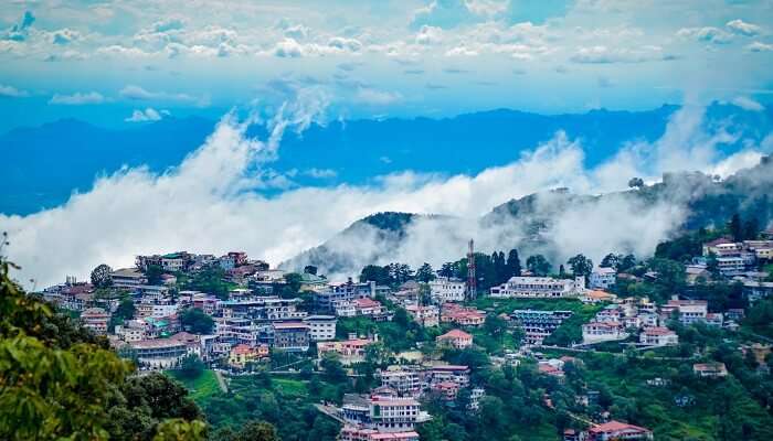 A stunning view of the Mussoorie landscape