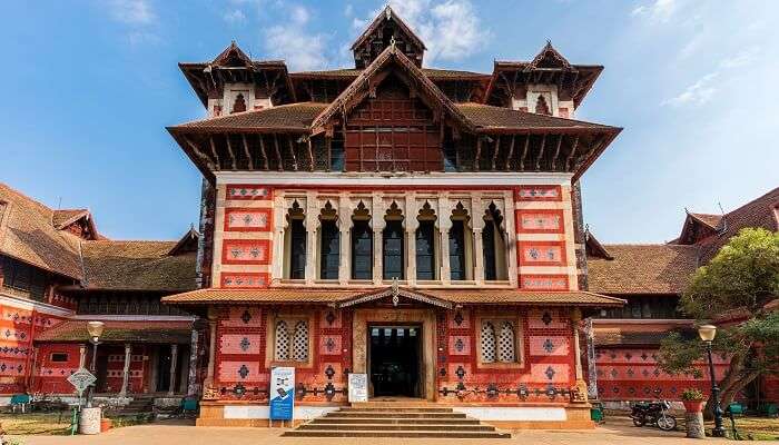 Take a look at the front view of Napier Museum if you are searching for one-day trip places in Trivandrum