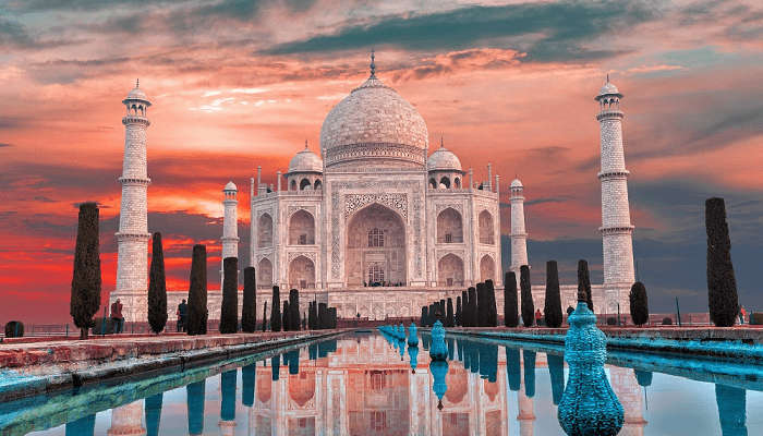 Taj Mahal captured in the evening light