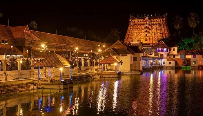 View of Padmanabhaswamy Temple, one of the best tourist places in Trivandrum for one-day trip, from a distance
