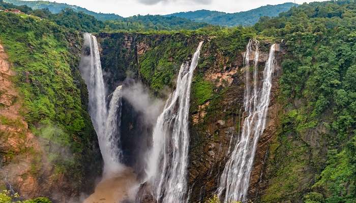 waterfall at one of the best places to visit in India