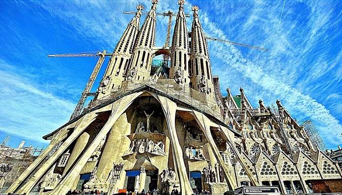 La Sagrada Familia is one of the famous churches and Spain tourist attractions.