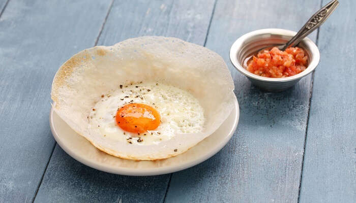 Try the scrumptious Egg Hopper, one of the best street food in Colombo