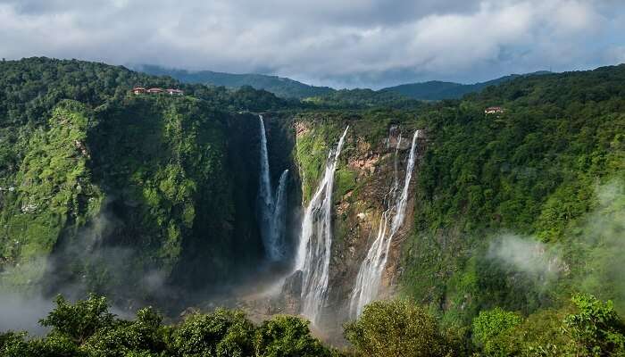 scenic view of the jog falls, a spot between the Bangalore to Goa road trip