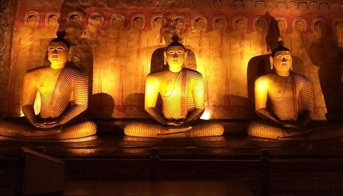 caves of Dambulla temple, one of the world heritage sites