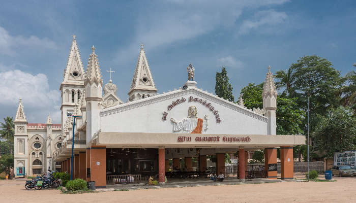The front hall display of Saint Joseph Church, one of the best tourist places in Dindigul