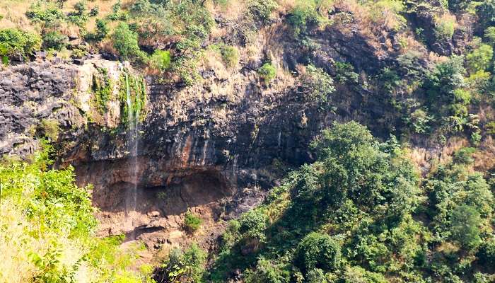 Aerial view of Sunder Shankar Falls near Hill Wilson