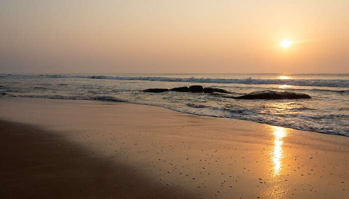 stunning view of sunrise at Gopalpur Beach