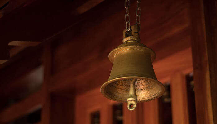 A photo of the temple bell at Maa Tara Tarini Hill Temple, one of the must-see religious places in Gopalpur