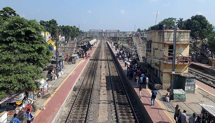 View of Barasat railway station in Kolkata