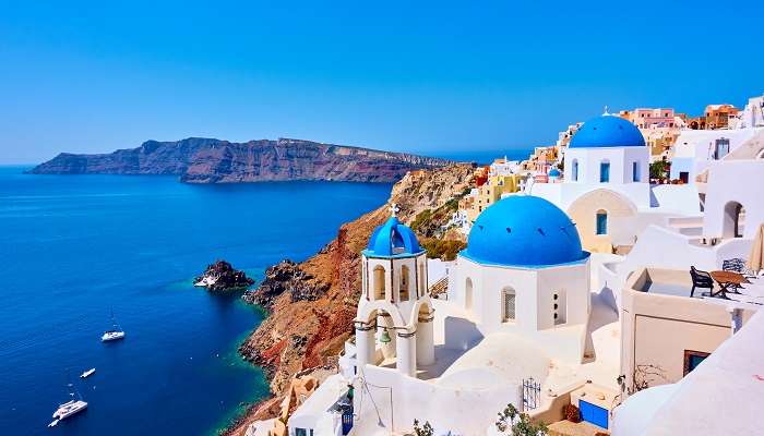 La vue incroyable de Grèce