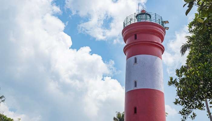 Sagar lighthouse with its red and white stripes is one of the best places to visit in Gangasagar