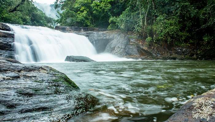 Scenic waterfalls in Thodupuzha
