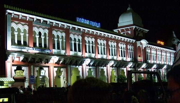 La vue de la gare de Chennai