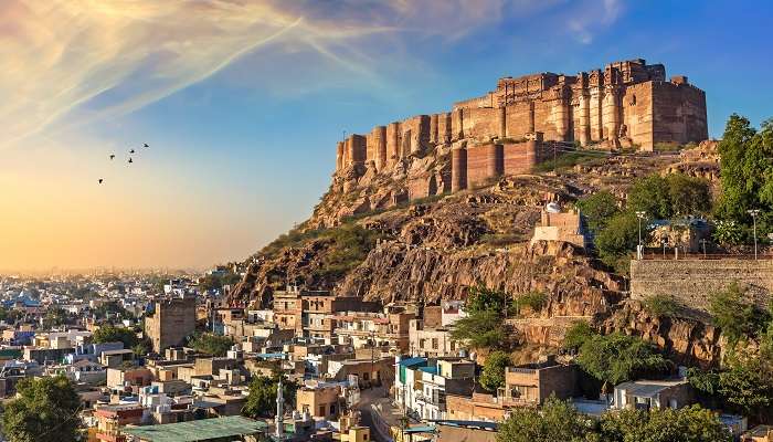 A breathtaking view of Mehrangarh Fort ranks among places to visit in Jodhpur for couples