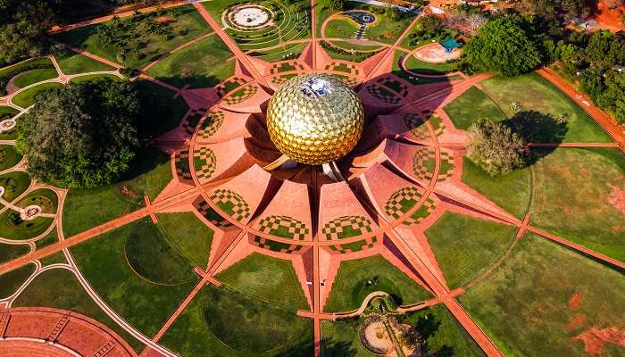 Aerial view of Auroville