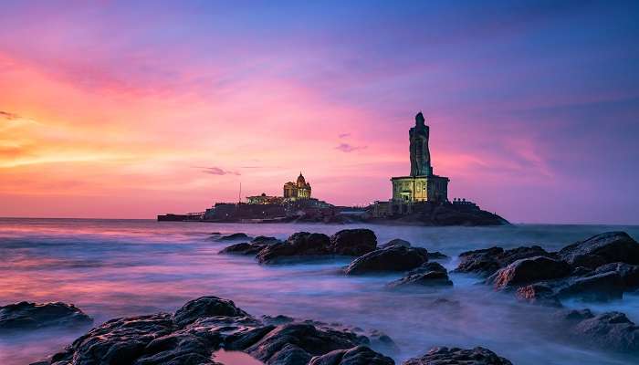 कन्याकुमारी तमिलनाडु में घूमने के लिए सबसे आकर्षक जगहों में से एक होने के लिए प्रसिद्ध है
