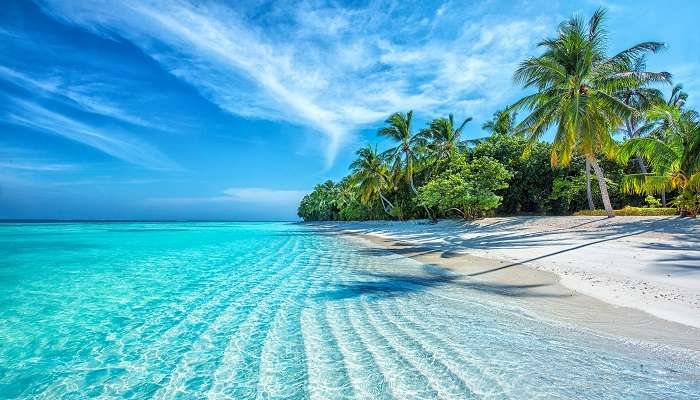 Îles Maldives plage tropicale d’océan