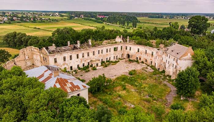 A stunning drone shot of Klevan Castle-one of the must-visit places