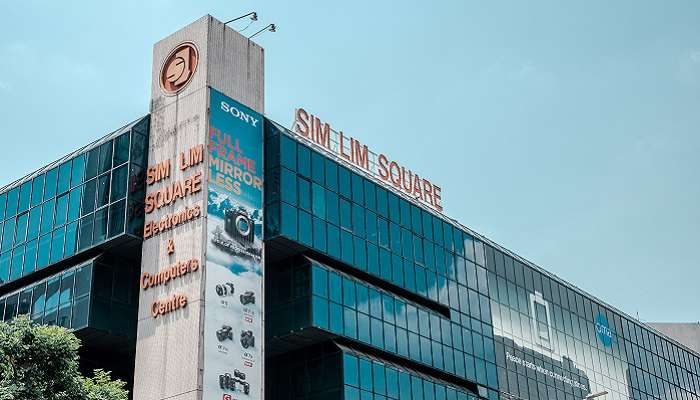 A mesmerizing view of Sim Lim Square known for its exclusive collection of electrical products
